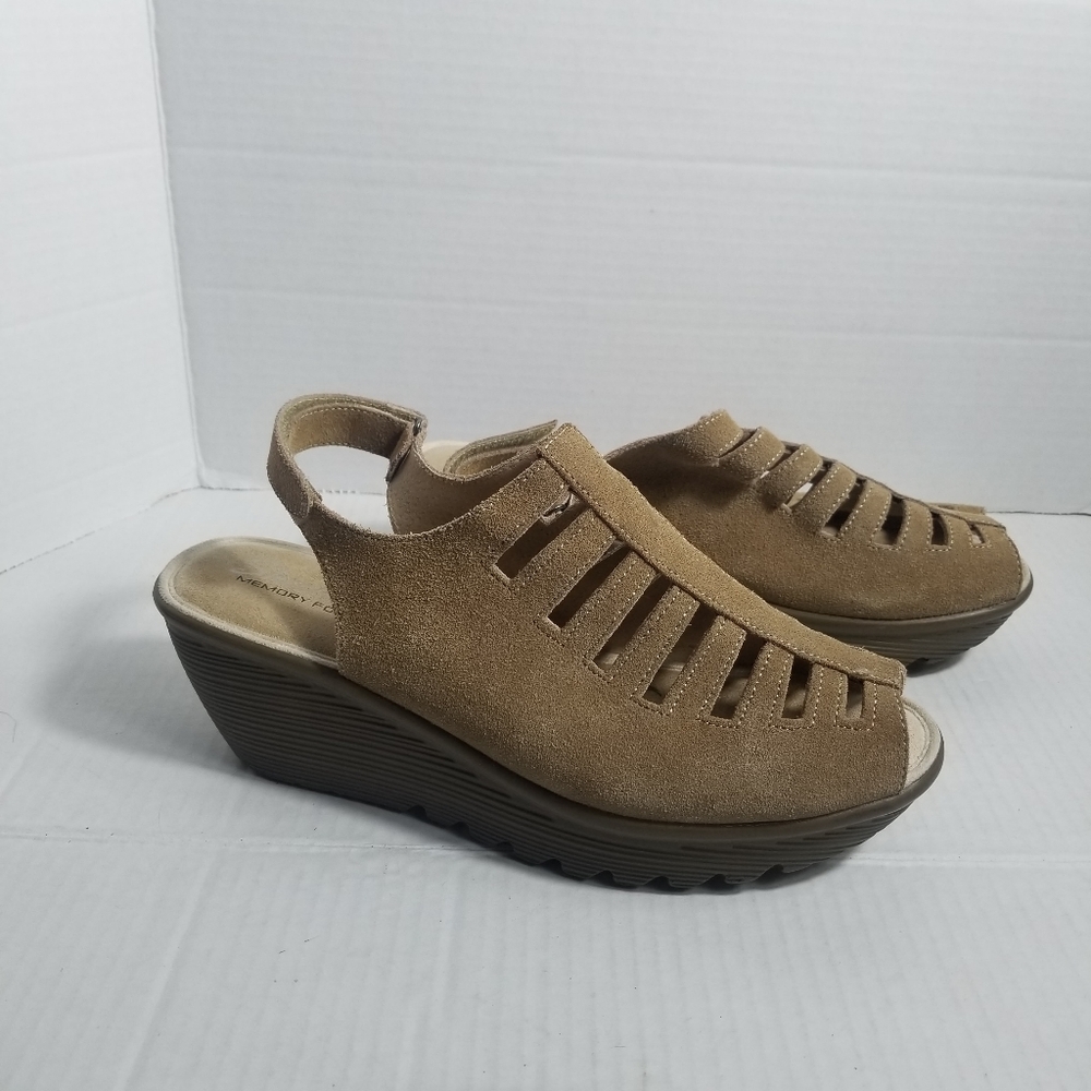SKECHERS WOMEN'S BROWN WEDGES SIZE 10